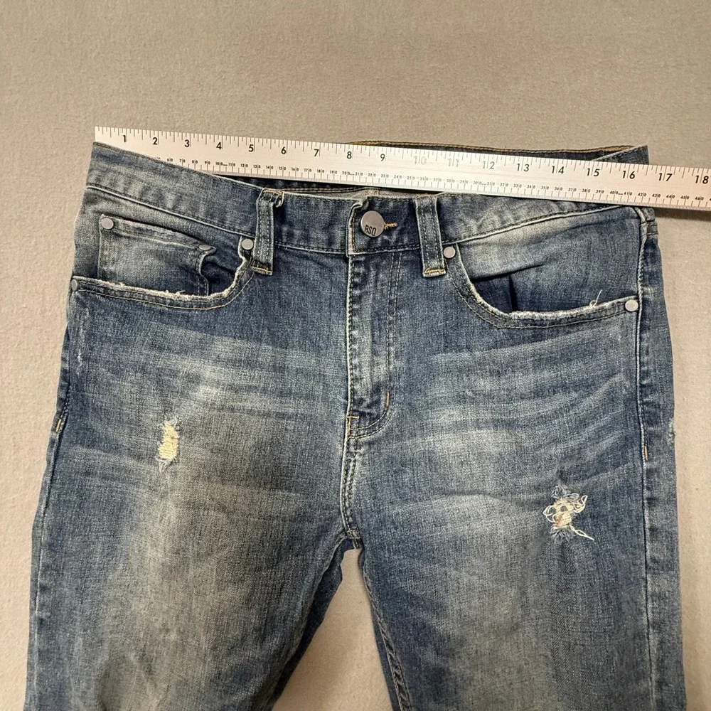 RSQ Seattle Denim Skinny Tapered Distressed Jeans Men‎ 30x32